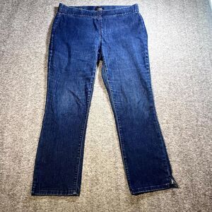 NYDJ Not Your Daughters Jeans Alina Pull On Ankle Size 12 Medium Wash Stretch